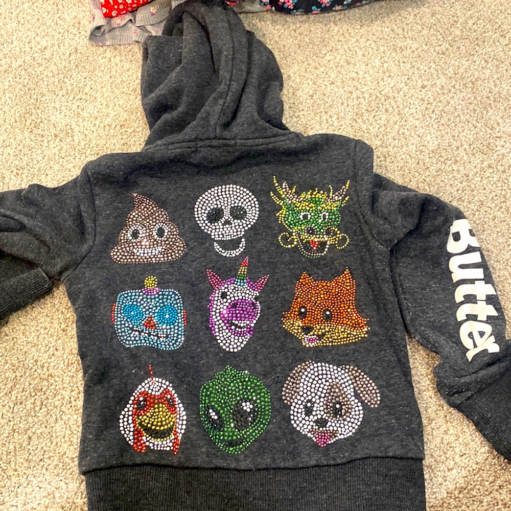 Butter sweatshirt with embellishments hardly worn from Bloomingdales 4 kids